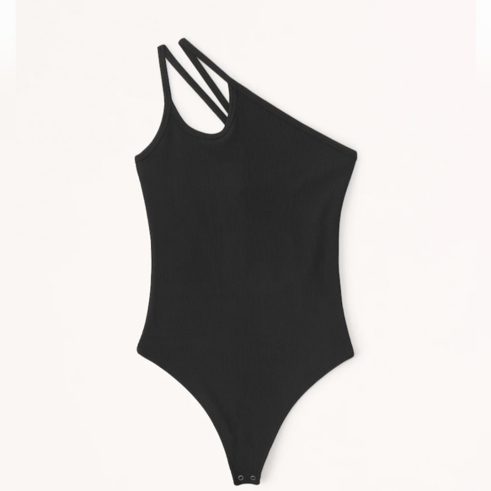 Abercrombie & Fitch ribbed asymmetrical bodysuit size Small
